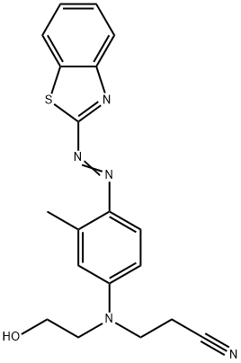 3-[[4-[(Benzothiazol-2-yl)azo]-3-methylphenyl](2-hydroxyethyl)amino]propanenitrile 结构式