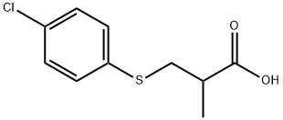 3-[(4-氯苯基)硫]-2-甲基丙酸 结构式