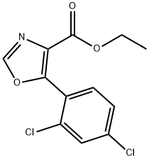 ETHYL 5-(2,4-DICHLOROPHENYL)OXAZOLE-4-CARBOXYLATE 结构式