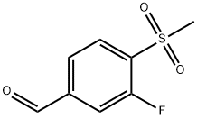 3-氟-4-(甲磺酰基)苯甲醛 结构式