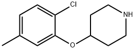 4-(2-氯-5甲基苯氧基)哌啶 结构式