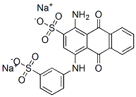 disodium 1-amino-9,10-dihydro-9,10-dioxo-4-(m-sulphonatoanilino)anthracene-2-sulphonate  结构式