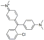 N,N-Dimethyl[4-[[4-(dimethylamino)phenyl]2-chlorophenylmethylene]-2,5-cyclohexadiene-1-ylidene]iminium 结构式