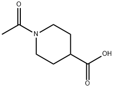 1-乙酰基-4-哌啶甲酸 结构式