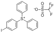 (4-碘苯基)二苯基锍三氟甲磺酸盐 结构式