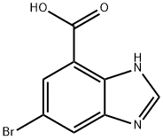 6-溴-1H-苯并咪唑-4-羧酸 结构式