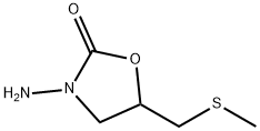 3-氨基-5-[(甲基硫代)甲基]噁唑啉-2-酮 结构式