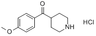 (4-甲氧基苯基)(4-哌啶)甲酮盐酸盐 结构式