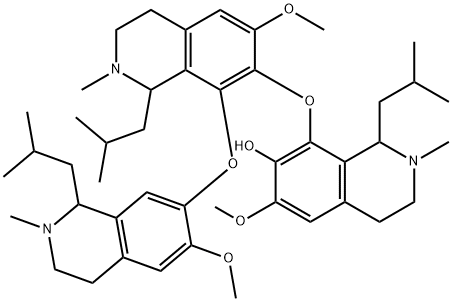 6-methoxy-8-[[6-methoxy-8-[[6-methoxy-2-methyl-1-(2-methylpropyl)-3,4- dihydro-1H-isoquinolin-7-yl]oxy]-2-methyl-1-(2-methylpropyl)-3,4-dihyd ro-1H-isoquinolin-7-yl]oxy]-2-methyl-1-(2-methylpropyl)-3,4-dihydro-1H -isoquinolin-7-ol 结构式