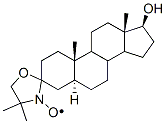 17BETA-HYDROXY-4',4'-DIMETHYLSPIRO(5ALPHA-ANDROSTANE-3,2'-OXAZOLIDIN)-3'-YLOXY 结构式