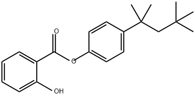 4-(1,1,3,3-tetramethylbutyl)phenyl salicylate  结构式