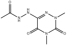 Acetic acid, 2-(2,3,4,5-tetrahydro-2,4-dimethyl-3,5-dioxo-1,2,4-triazin-6-yl)hydrazide (9CI) 结构式