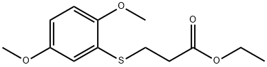 ETHYL 3-[(2,5-DIMETHOXYPHENYL)THIO]PROPANOATE 结构式