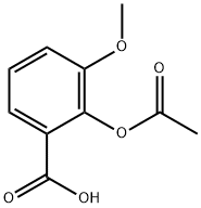 2-乙酰氧基-3-甲氧基苯甲酸 结构式