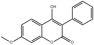 4-羟基-7-甲氧基-3-苯基香豆素 结构式