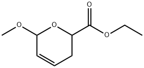 3,6-Dihydro-6-methoxy-2H-pyran-2-carboxylic acid ethyl ester 结构式