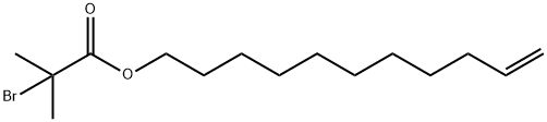 2-溴代异丁酸-10-十一碳烯基酯 结构式