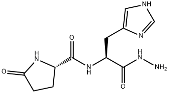 N-(5-oxo-L-prolyl)-L-histidinohydrazide  结构式