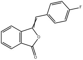3-[(4-氟苯基)亚甲基]苯酞 结构式