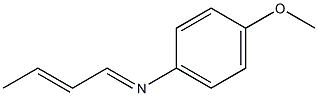 Benzenamine, N-(2E)-2-butenylidene-4-methoxy-, [N(E)]- (9CI) 结构式