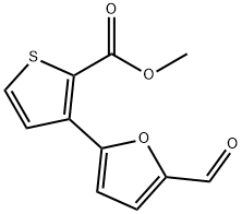 3-(5-甲酰基呋喃-2-基)噻吩-2-羧酸甲酯 结构式