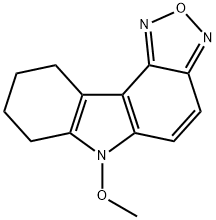 6-甲氧基-7,8,9,10-四氢-6H-[1,2,5]噁二唑并[3,4-C]咔唑 结构式