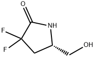 3,3-二氟-5-(羟甲基)-(5S)-2-吡咯烷酮 结构式