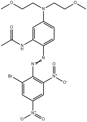 N-[5-[bis(2-methoxyethyl)amino]-2-[(2-bromo-4,6-dinitrophenyl)azo]phenyl]acetamide  结构式