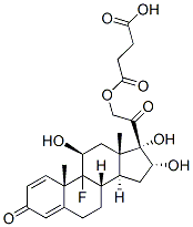 9-fluoro-11beta,16alpha,17,21-tetrahydroxypregna-1,4-diene-3,20-dione 21-(hydrogen succinate) 结构式