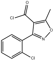 3-(2-氯苯基)-5-甲基-4-异恶唑甲酰氯 结构式