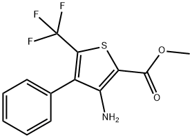 METHYL 3-AMINO-4-PHENYL-5-(TRIFLUOROMETHYL)THIOPHENE-2-CARBOXYLATE 结构式