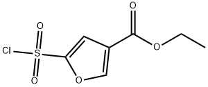 5-磺酰氯呋喃-3-甲酸乙酯 结构式