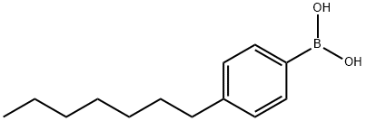 4-N-HEPTYLPHENYLBORONIC ACID 结构式