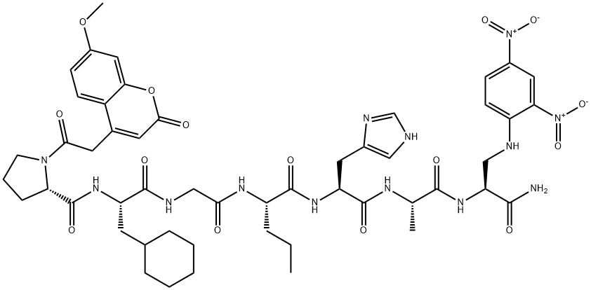 MCA-P-CHA-G-NVA-HA-DAP(DNP)-NH2 结构式