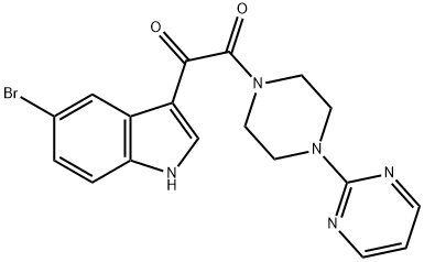 1-(5-BROMO-1H-INDOL-3-YL)-2-[4-(PYRIMIDIN-2-YL)PIPERAZIN-1-YL]ETHANE-1,2-DIONE 结构式