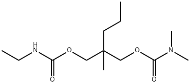 N,N-Dimethylcarbamic acid 2-(ethylcarbamoyloxymethyl)-2-methylpentyl ester 结构式