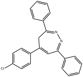 5-(4-chlorophenyl)-3,7-diphenyl-4H-1,2-diazepine 结构式