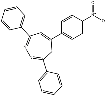 5-(p-Nitrophenyl)-3,7-diphenyl-4H-1,2-diazepine 结构式