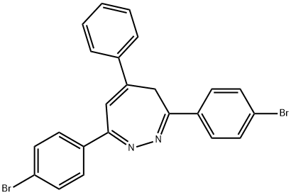 3,7-Bis(p-bromophenyl)-5-phenyl-4H-1,2-diazepine 结构式