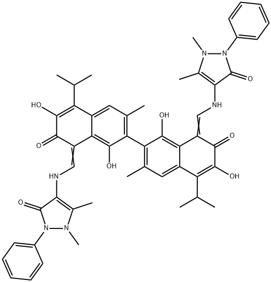 Gossypolidine-4-aminoantipyridine 结构式