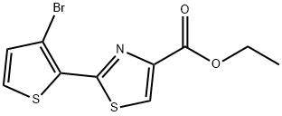 4-Thiazolecarboxylicacid,2-(3-bromo-2-thienyl)-,ethylester(9CI) 结构式