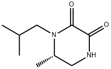 2,3-Piperazinedione,6-methyl-1-(2-methylpropyl)-,(6S)-(9CI) 结构式