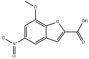 7-甲氧基-5-硝基苯并呋喃-2-羧酸 结构式