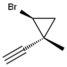 Cyclopropane, 2-bromo-1-ethynyl-1-methyl-, trans- (9CI) 结构式