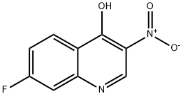 7-氟-3-硝基喹啉-4(1H)-酮 结构式