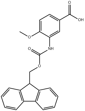 FMOC-3-氨基-4-甲氧基苯甲酸 结构式