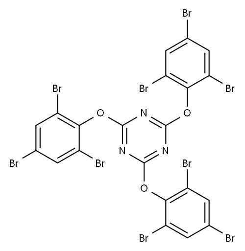 三(三溴苯氧基)三嗪 结构式