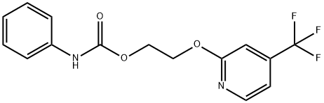 ETHANOL, 2-[[4-(TRIFLUOROMETHYL)-2-PYRIDINYL]OXY]-, PHENYLCARBAMATE (ESTER) 结构式