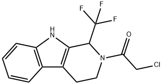 2-CHLORO-1-[1-(TRIFLUOROMETHYL)-1,3,4,9-TETRAHYDRO-2H-BETA-CARBOLIN-2-YL]ETHAN-1-ONE 结构式