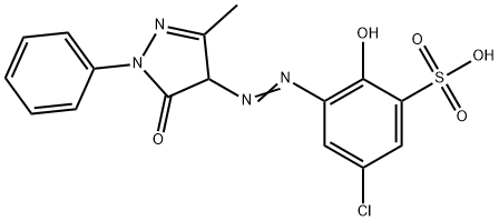 5-chloro-3-[(4,5-dihydro-3-methyl-5-oxo-1-phenyl-1H-pyrazol-4-yl)azo]-2-hydroxybenzenesulphonic acid 结构式